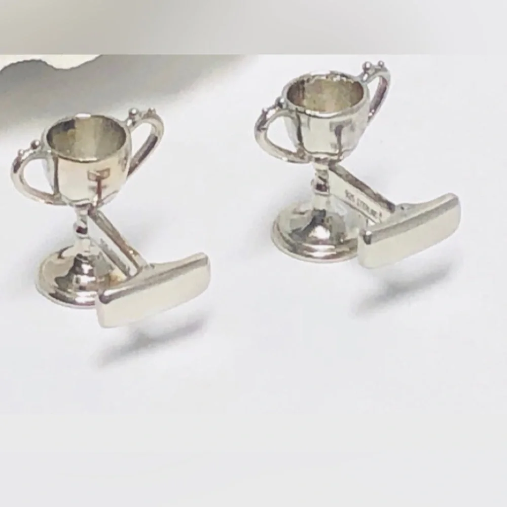 Sterling Silver 925 Trophy Loving Cups Cuff-Links by Ravi Ratan Grad Gift? NEW